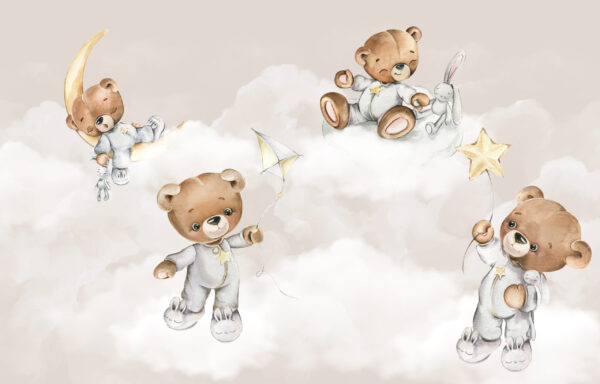 Fototapeten Teddybären im Schlafanzug