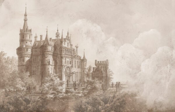 Fototapeten Kleines Sepia-Schloss