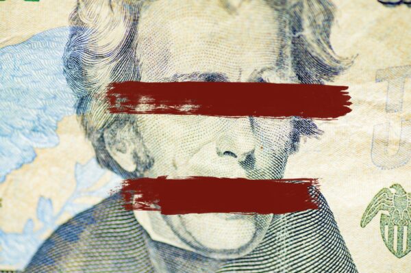 Fototapeten Verschwommener Dollar