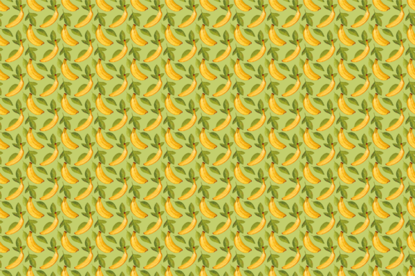 Fototapeten Bananen auf grünem Hintergrund