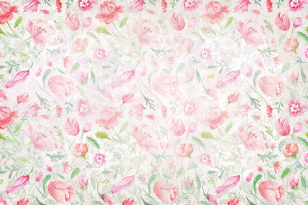 Fototapeten verstreute rosa Blüten
