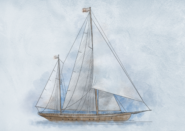 Fototapeten Segelboot in Błękity
