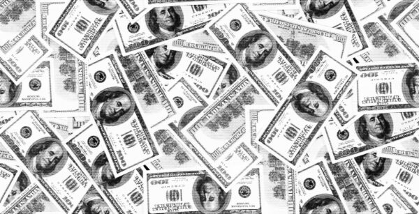 Fototapeten Verstreute Dollars