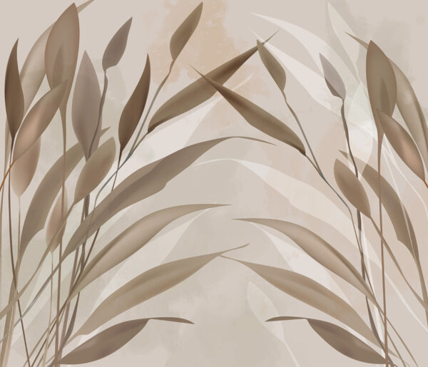 Fototapeten Beige Blätter