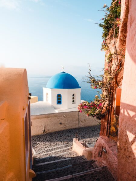 Fototapeten Sonniges Santorini