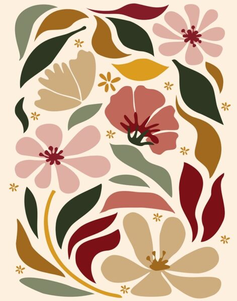 Fototapeten Boho-Blumen