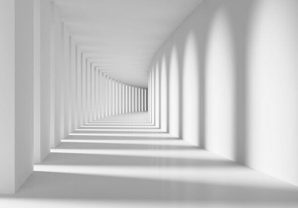 Fototapeten Langer Korridor 3D