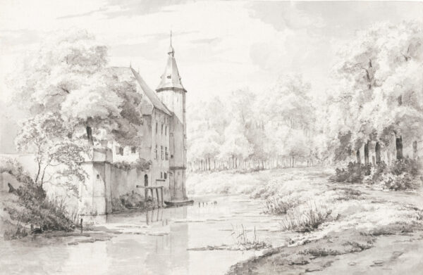 Fototapeten Kleiner Palast am Wasser