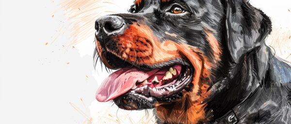 Fototapeten Der mächtige Rottweiler