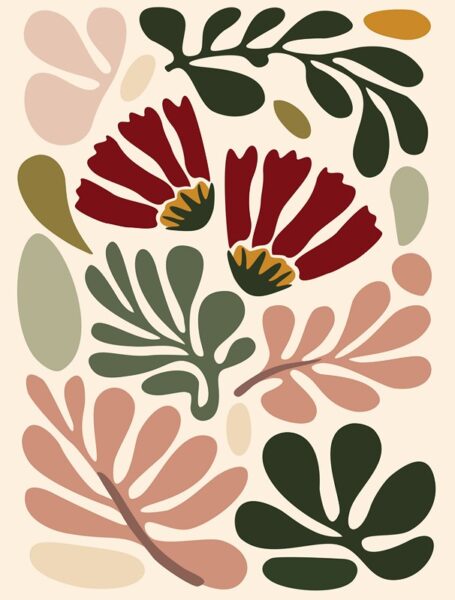 Fototapeten Retro-Blumen