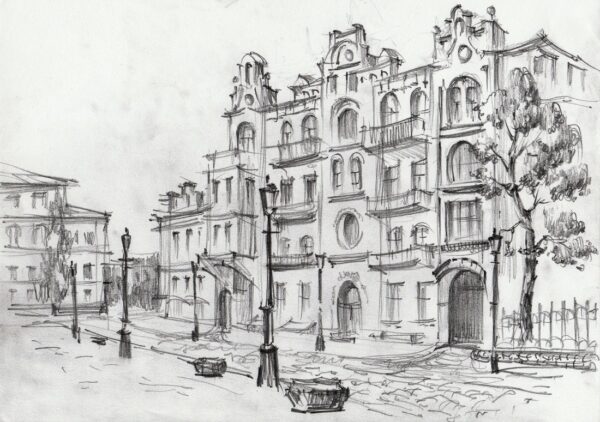 Fototapeten Altstadtstraße