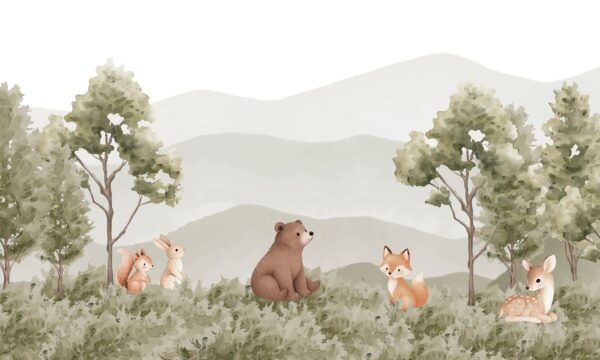Fototapeten Waldfreunde im Bergland