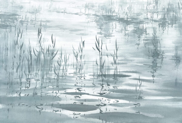Fototapeten Stille am Nebelsee