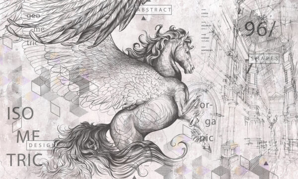 Fototapeten Pegasus – das geflügelte Pferd