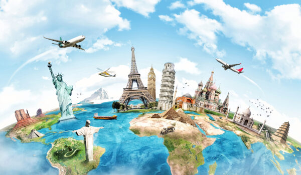 Fototapeten Reise um die Welt
