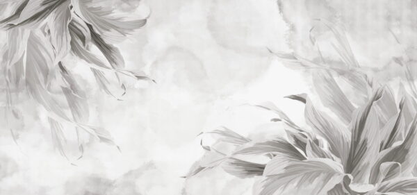 Fototapeten Die graue Poesie der Blumen