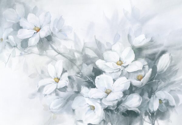 Fototapeten Morgennebelblumen