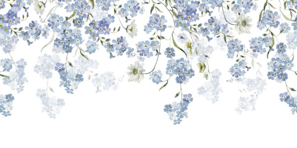 Fototapeten Blaues Flüstern der Blumen