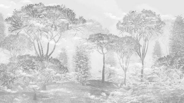 Fototapeten Nebelgarten der Stille
