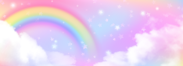 Fototapeten Pastellfarbenes Regenbogenland