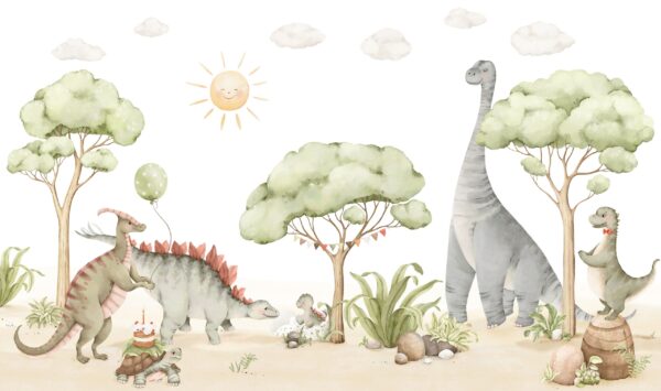 Fototapeten Niedliche Dinosaurier